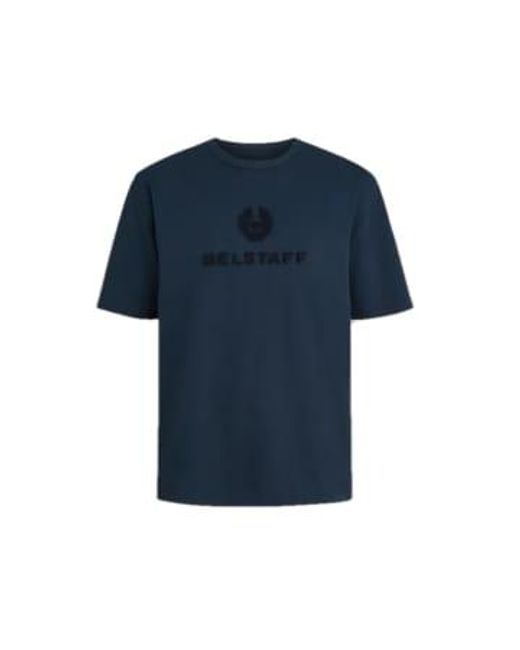 Belstaff Blue T-shirt Varsity Dark Ink S for men