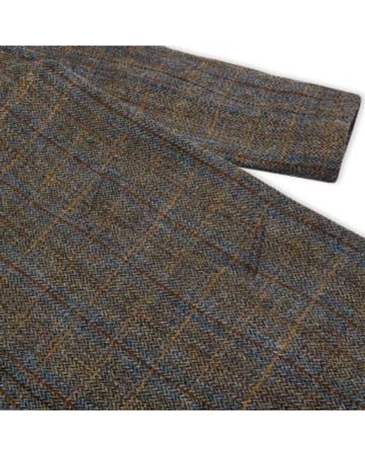 Burrows and Hare Gladstone Harris Tweed Mantel in Gray für Herren