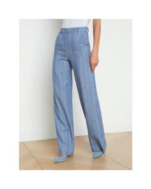 L'Agence Blue 'livvy' Trousers Us 4