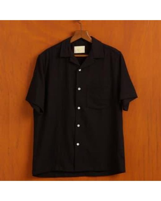 Chemise piqué noire Portuguese Flannel pour homme en coloris Black