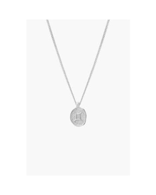 Tutti & Co Metallic Ne635s Gemini Zodiac Necklace One Size / Silver