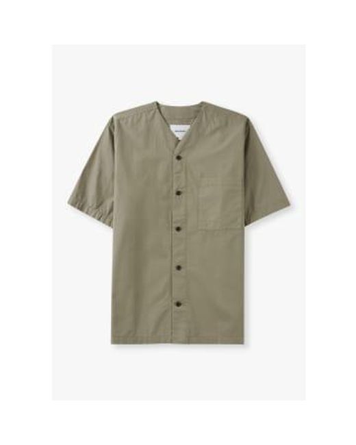 Norse Projects Green S Erwin Typewriter Short Sleeve Shirt for men