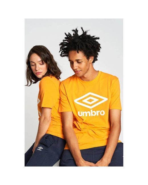 Umbro Orange Chest Logo T-shirt for Men | Lyst