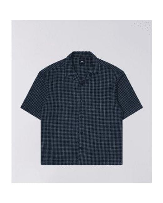 Edwin Blue Saga Shirt Ss M for men