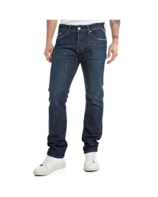 Replay Blue Waitom Regular Fit Jeans for men
