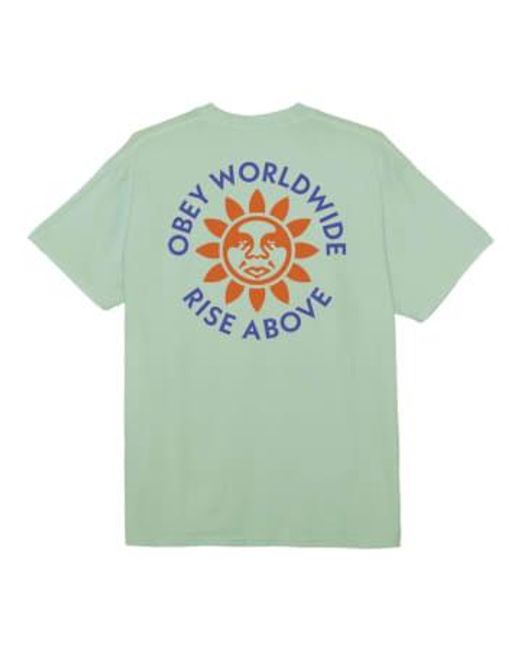 Obey Green Rise Above T-shirt Pigment Surf Spray Medium for men
