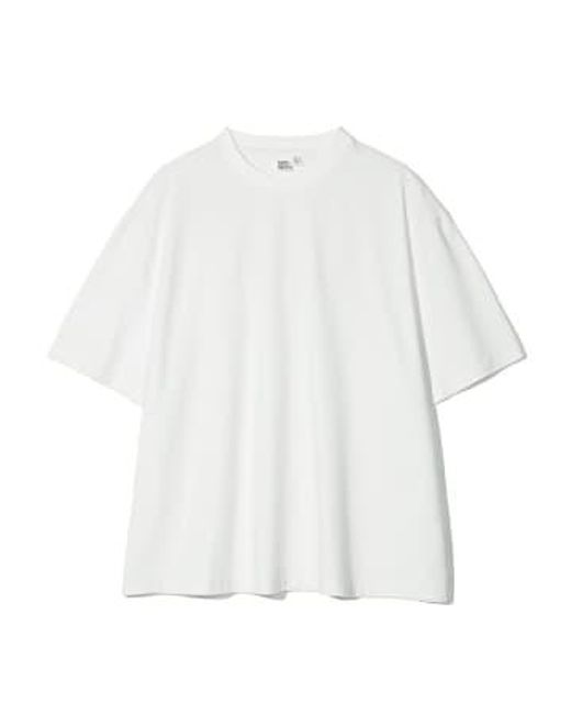 PARTIMENTO White Vintage Washed Tee In for men