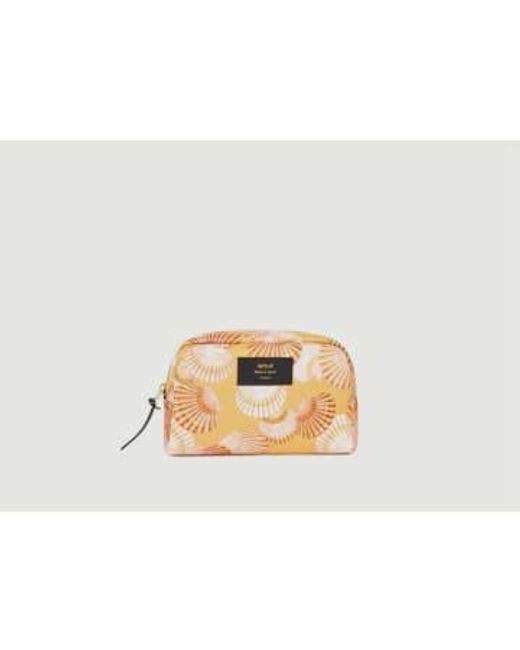 Toilet Bag With Shells Pattern di Wouf in White