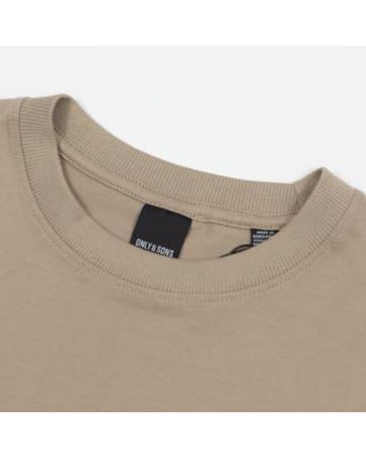 Only & Sons Natural Lance Life T-shirt for men