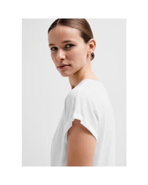 SELECTED White Bellis Boat Neck Top