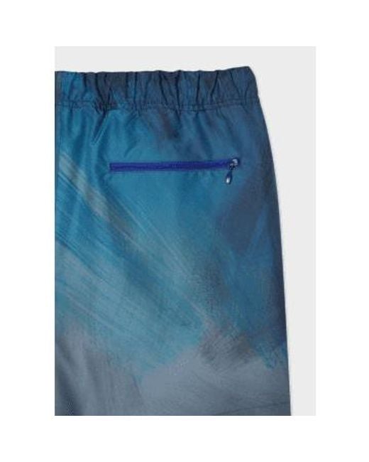 PS by Paul Smith Blue Brush Stroke Print Shorts for men