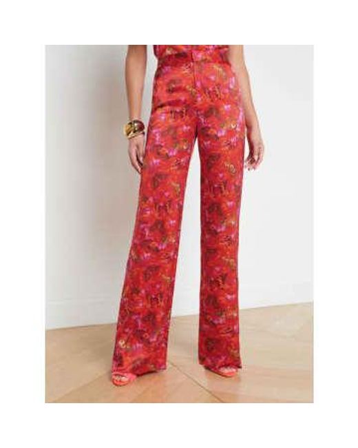 L'Agence Red Livvy Butterfly Trouser Us 6