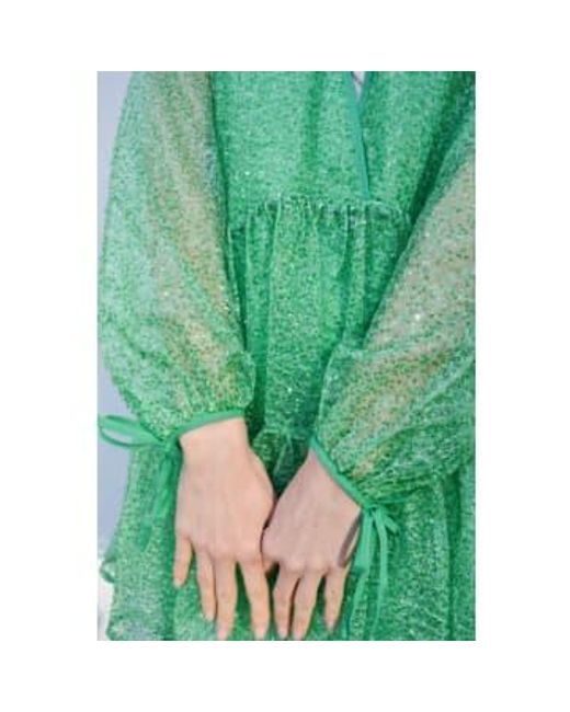 Stella Nova Green Bright Mint Sequins Mini Dress 34