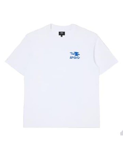 Stay Hydrated Short Sleeved T Shirt di Edwin in White da Uomo