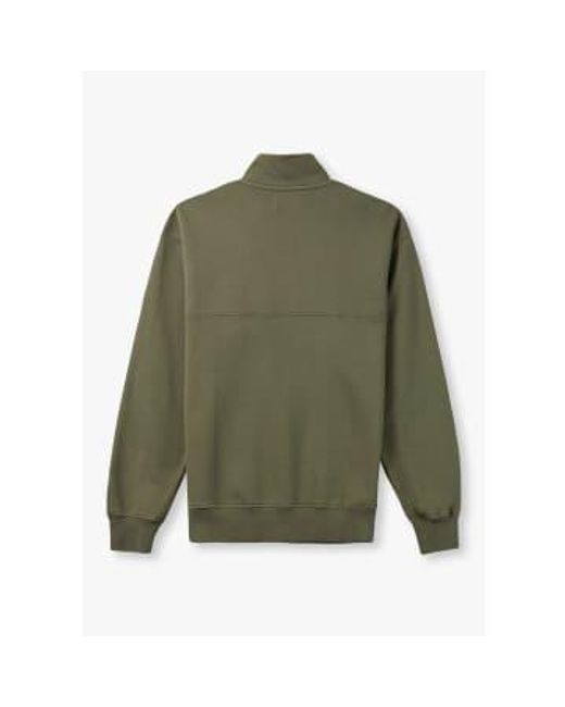 COLORFUL STANDARD Green S Organic Quarter Zip Sweatshirts for men
