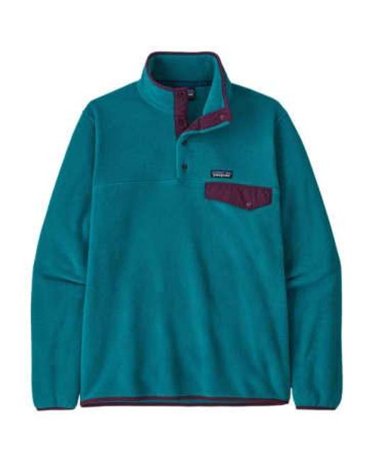 Patagonia Blue Lightweight Synchilla Snap-t Fleece Pullover Belay Xl for men