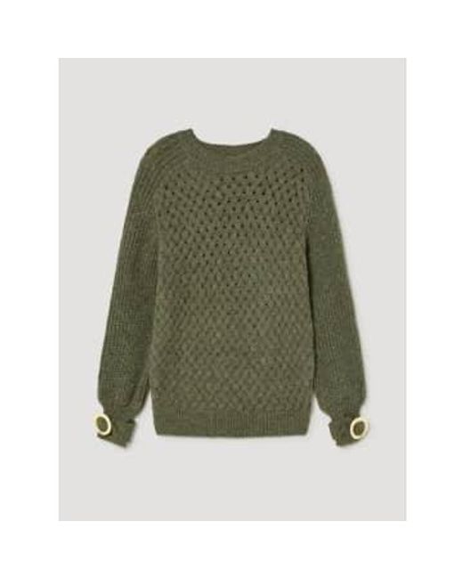 SKATÏE Green Knitted Jumper With Buckles S