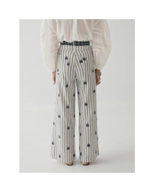 MAISON HOTEL Gray Indira Trousers Stripes / Xl