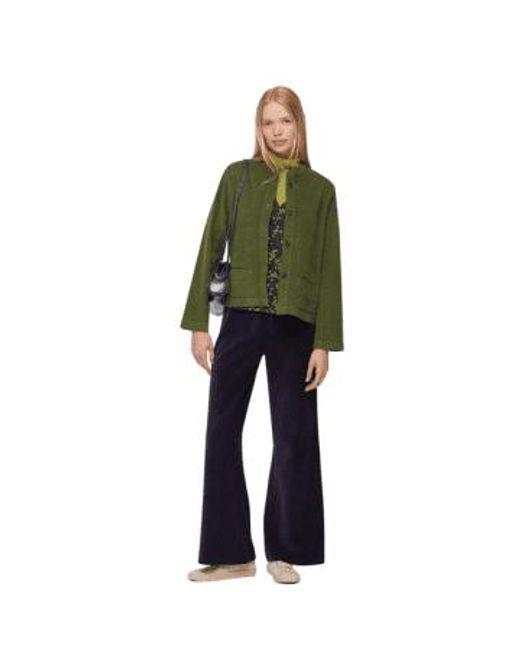 Elastic Corduroy Pants With Zipper Maxi In From di Nice Things in Green
