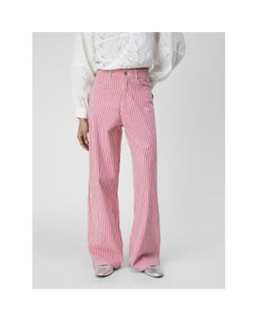 Object Pink Moji Stripe Wide Jeans