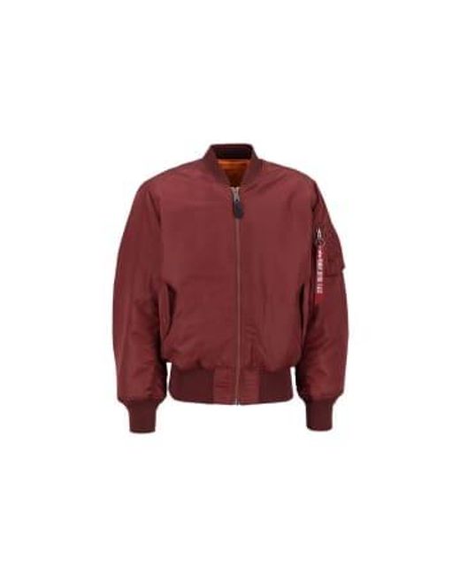 Alpha Industries Red Classic Ma-1 Jacket Burgundy for men
