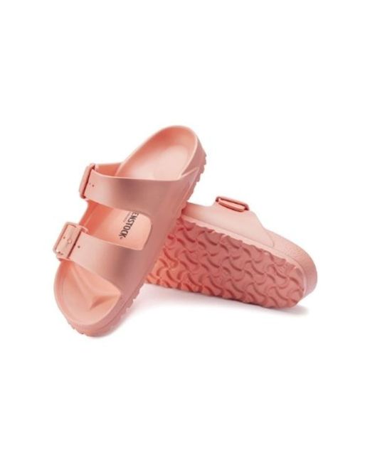 Birkenstock Arizona Eva Coral Peach Narrow Fit Sandals in Pink | Lyst