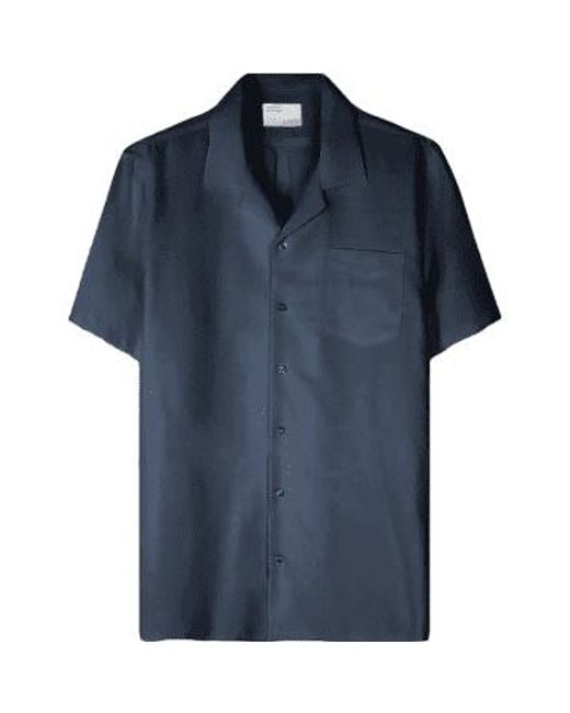 COLORFUL STANDARD Cs4009 Linen Short Sleeved Shirt Blue S for men