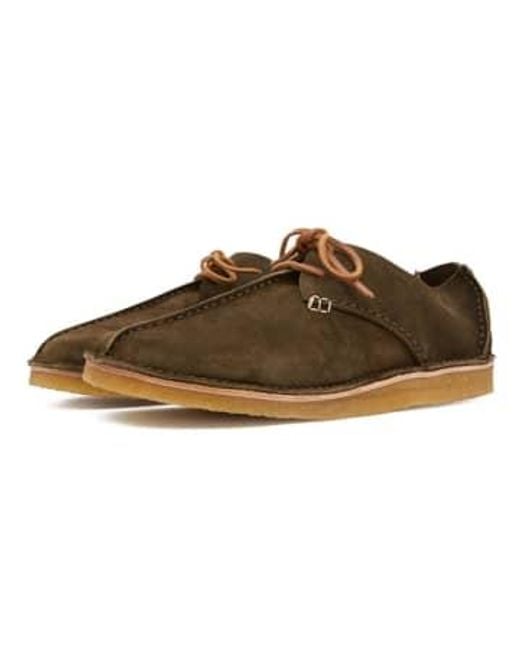 Yogi Footwear Brown Caden Suede Centre Seam Shoe for men
