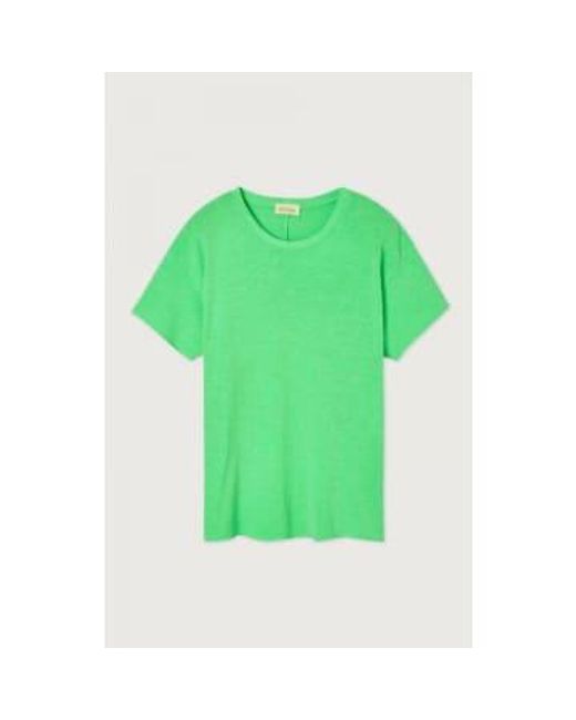 Fluorescent Parakeet Sonoma Womens T Shirt di American Vintage in Green