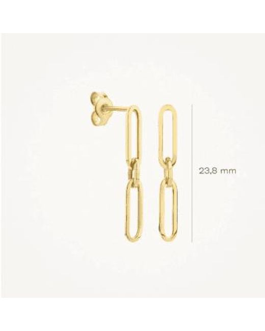 Blush Lingerie Metallic 14k Gold Link Drop Earrings