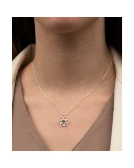 Zoe & Morgan Gray Padma Lotus Heart Necklace One Size`