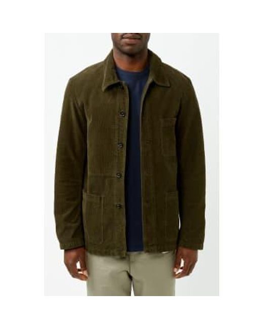 Vetra Green Soft Cord Weaved Jacket for men