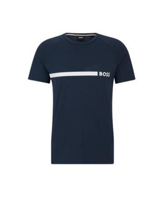 Boss Blue T-shirt Rn Slim Fit L Navy for men