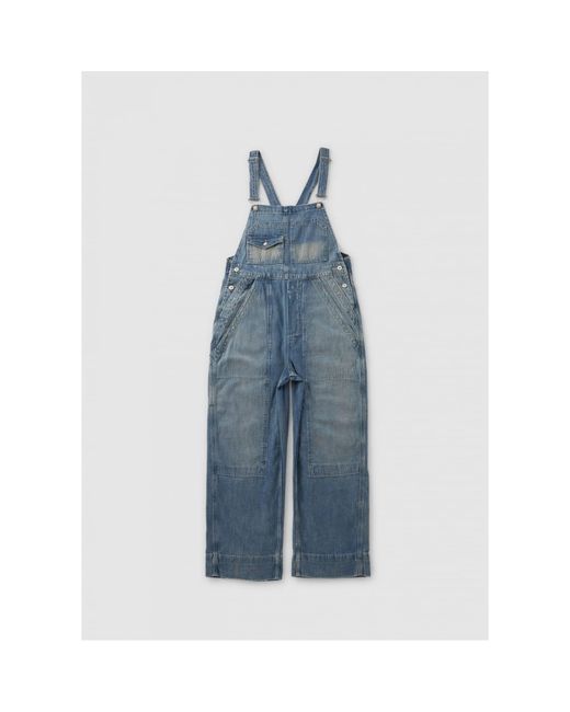 Free People Blue S Murphy Utility Dungarees