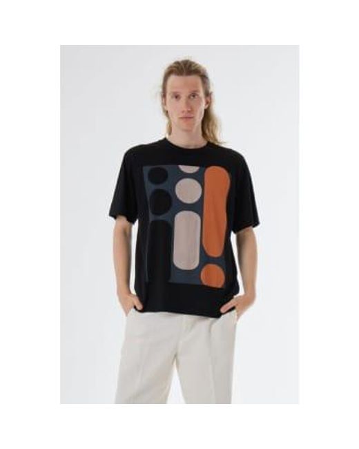 Daniele Fiesoli Black Graphic Design T-shirt Small for men