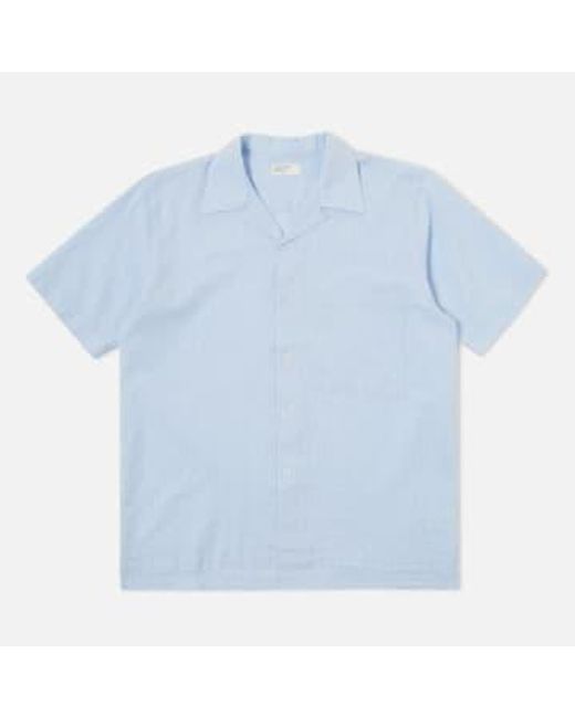 Camp ii shirt onda cotton pale bleu Universal Works pour homme en coloris Blue
