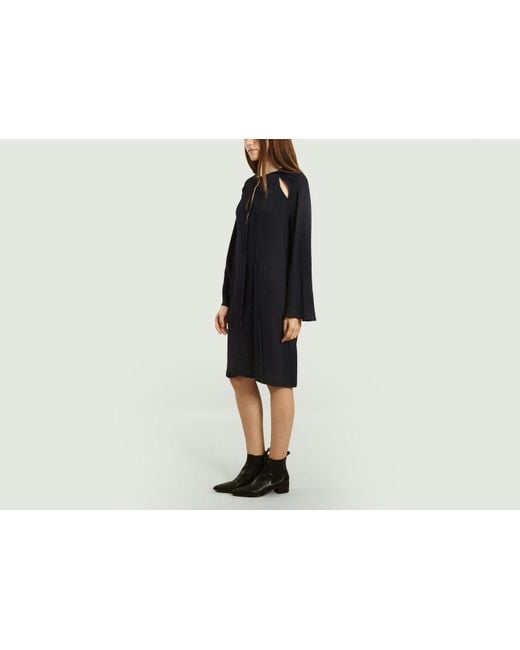 By Malene Birger Black Galactia Long Sleeves Openwork Dress