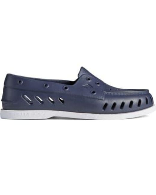 And White Authentic Original Float Boat Shoes di Sperry Top-Sider in Blue da Uomo