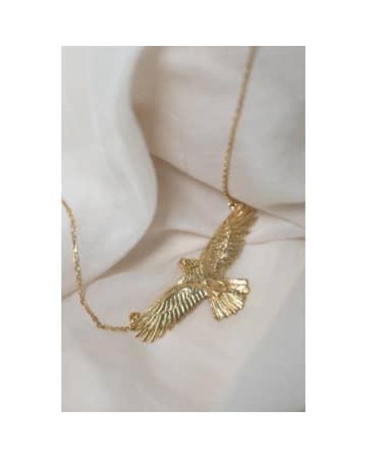 Zoe & Morgan Metallic Eagle Necklace One Size