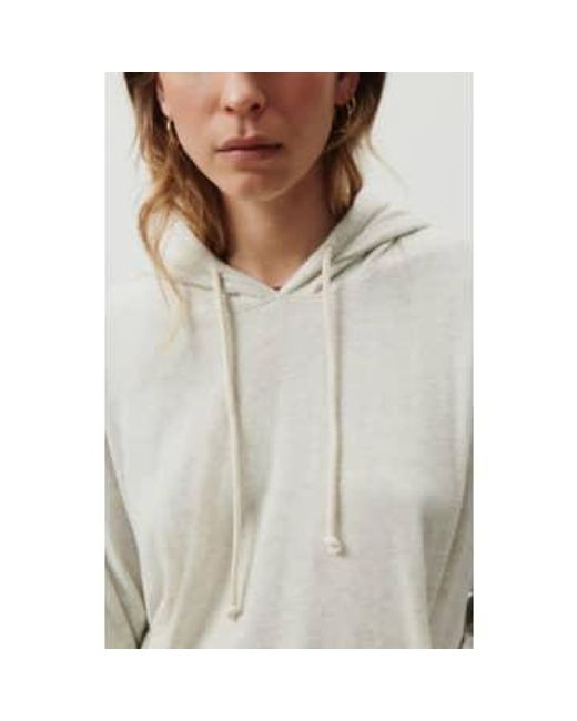 American Vintage White Ypawood hoodie in heather