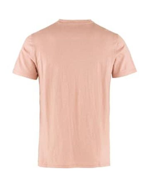 Fjallraven Pink Hemp Short-sleeved T-shirt for men