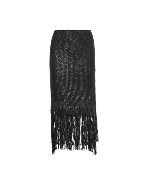 Soaked In Luxury Black And Sequin Nicole Skirt | Lyst