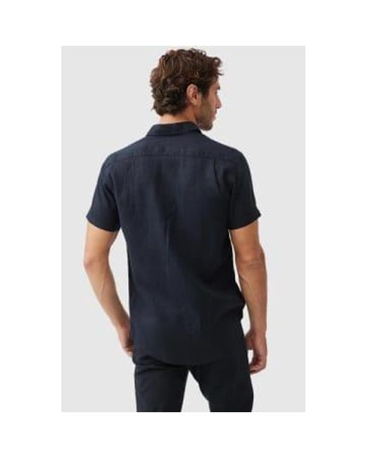 Rodd & Gunn Blue Palm Beach Short Sleeve Linen Shirt for men