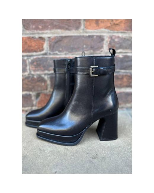 Alpe Platform Heeled Boots in Blue | Lyst