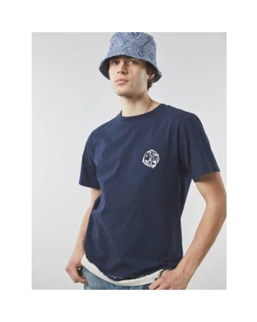 Pretty Green Anaheim tye dye logo t-shirt in der marine in Blue für Herren