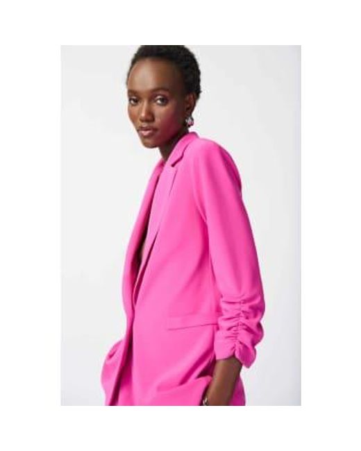 Joseph Ribkoff Pink Blazer With Shirred Sleeves