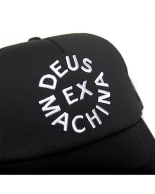 Circle Logo Trucker di Deus Ex Machina in Black da Uomo