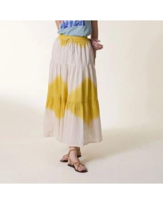 Leon & Harper Yellow Juize Mustard Long Skirt S