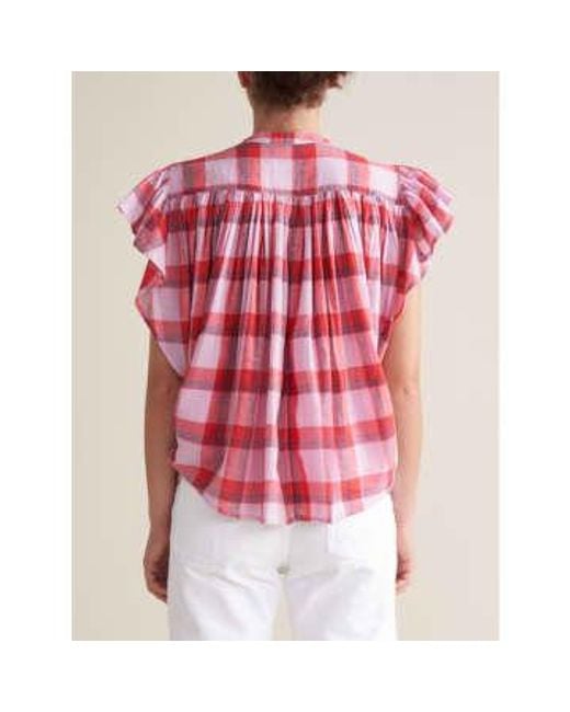 Bellerose Red Chaos Check Bluse
