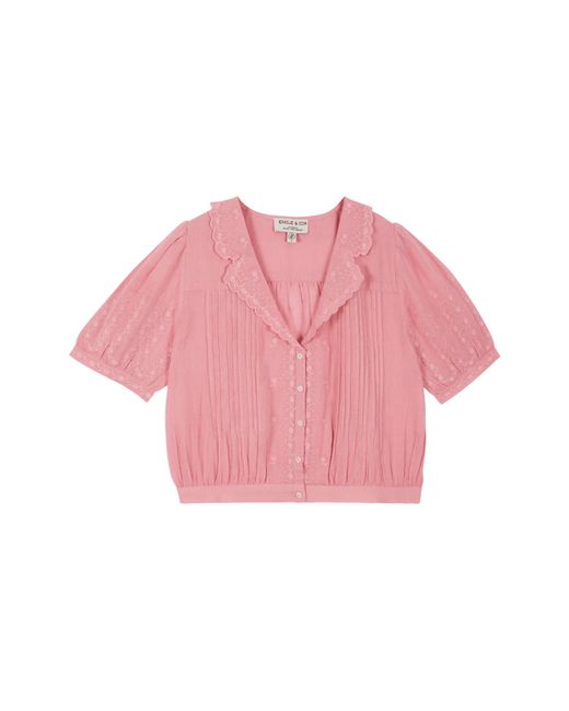 Emile Et Ida Vintage Pink Cotton Blouse